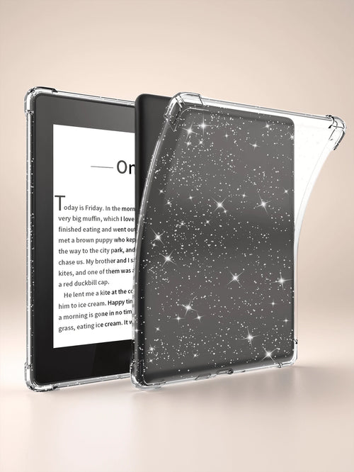 1pc Transparent Glitter Protective Case, Compatible With 6.8" Kindle Paperwhite (11th Gen, 2021)/ 6" Kindle (11th Gen, 2022)/ Kindle (11th Gen, 2024 Release) (6")/ Kindle 10th Gen (2018), Shockproo