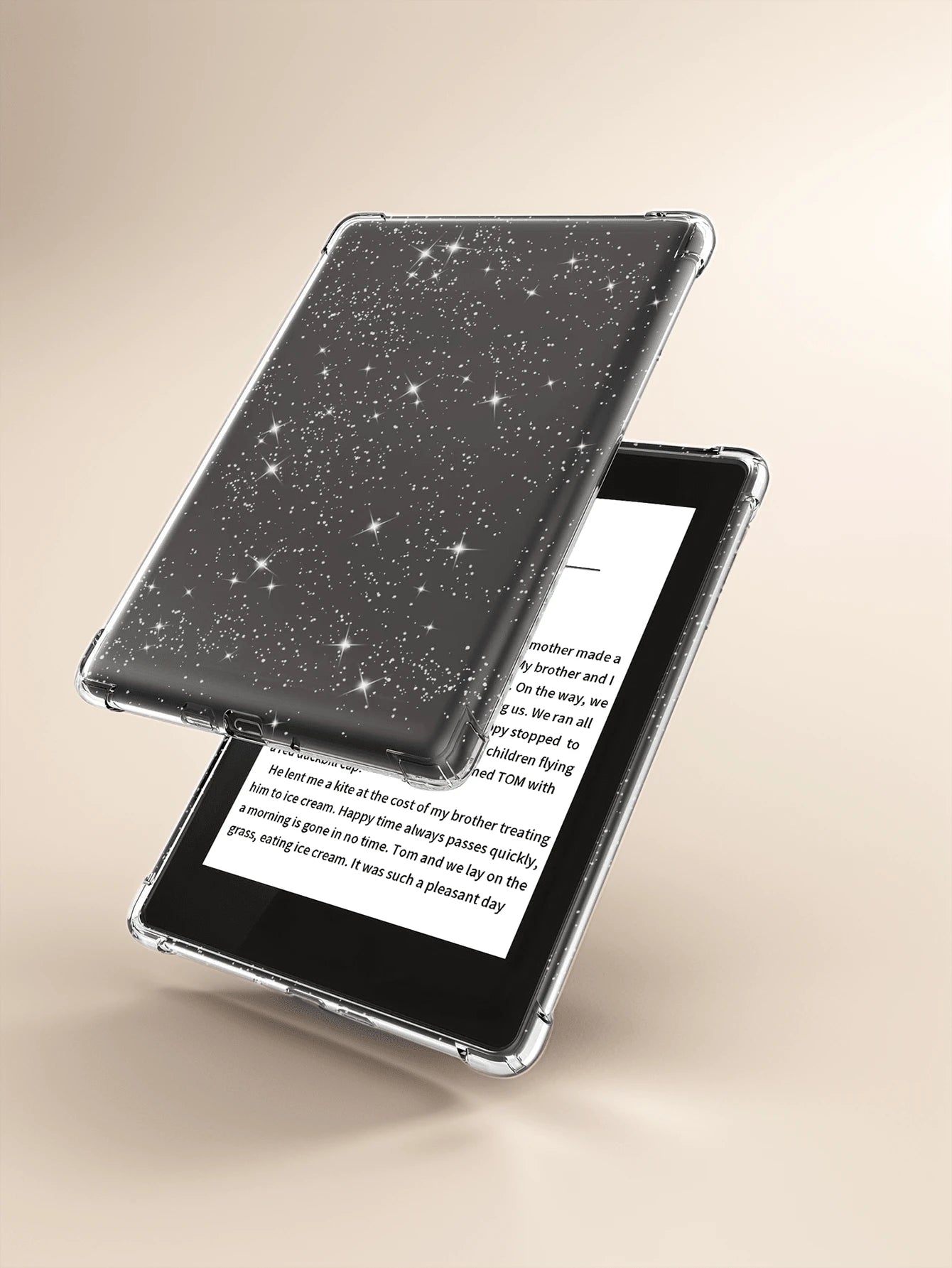 1pc Transparent Glitter Protective Case, Compatible With 6.8" Kindle Paperwhite (11th Gen, 2021)/ 6" Kindle (11th Gen, 2022)/ Kindle (11th Gen, 2024 Release) (6")/ Kindle 10th Gen (2018), Shockproo