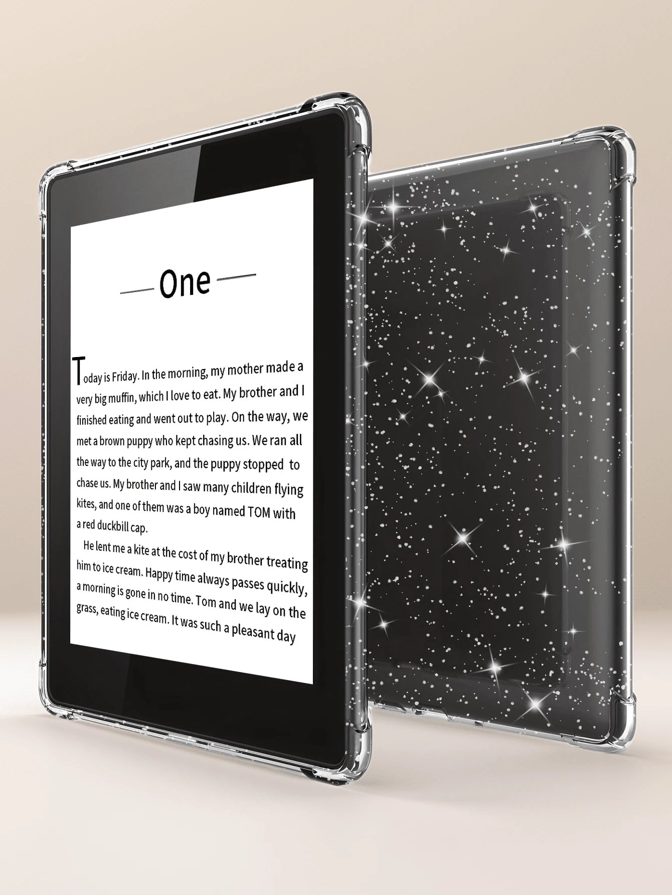 1pc Transparent Glitter Protective Case, Compatible With 6.8" Kindle Paperwhite (11th Gen, 2021)/ 6" Kindle (11th Gen, 2022)/ Kindle (11th Gen, 2024 Release) (6")/ Kindle 10th Gen (2018), Shockproo
