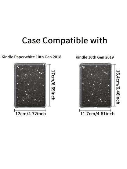 1pc Transparent Glitter Protective Case, Compatible With 6.8" Kindle Paperwhite (11th Gen, 2021)/ 6" Kindle (11th Gen, 2022)/ Kindle (11th Gen, 2024 Release) (6")/ Kindle 10th Gen (2018), Shockproo