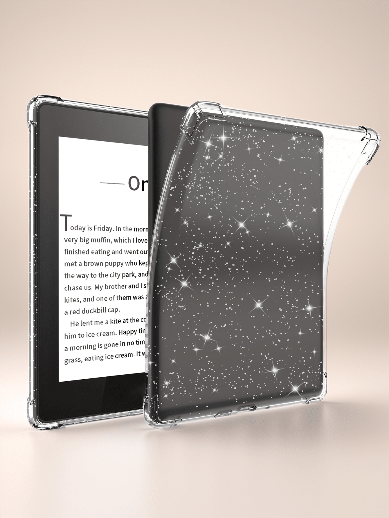 1pc Transparent Glitter Protective Case, Compatible With 6.8" Kindle Paperwhite (11th Gen, 2021)/ 6" Kindle (11th Gen, 2022)/ Kindle (11th Gen, 2024 Release) (6")/ Kindle 10th Gen (2018), Shockproo