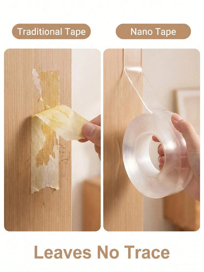 1pc Transparent Nano Double-Sided Adhesive Tape, Strong Adhesive No Drill Fixing Sticker, Suitable For DIY Crafts, Car Decor, Toys, Home & Office Daily Use