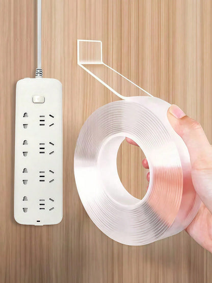 1pc Transparent Nano Double-Sided Adhesive Tape, Strong Adhesive No Drill Fixing Sticker, Suitable For DIY Crafts, Car Decor, Toys, Home & Office Daily Use