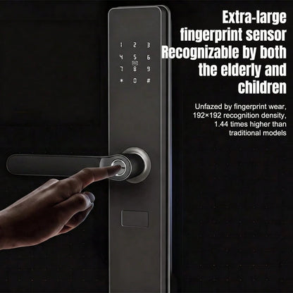1Pc TTLock Smart Door Lock, Fingerprint Keypad RFID Card Multi Unlock Electronic Security Lock With App Remote Control For Home Front Door