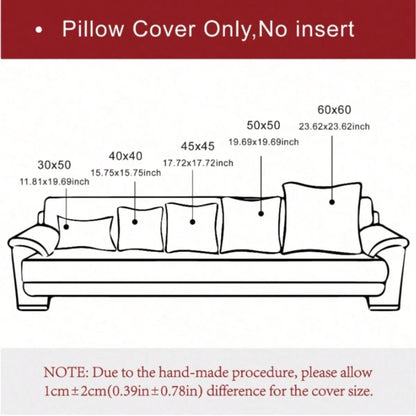 1pc Two Tone Cushion Cover Without Filler, Simple Throw Pillow Case, For Sofa, Living Room