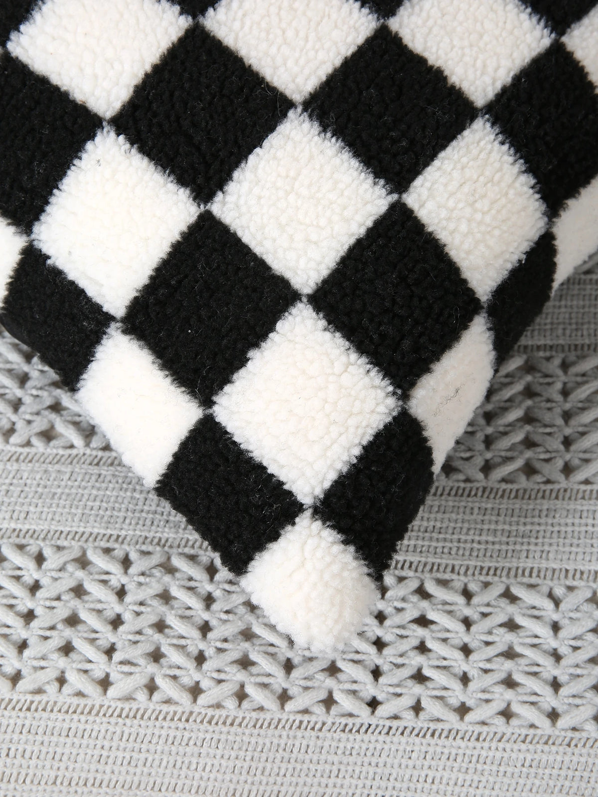 1pc Two Tone Cushion Cover Without Filler, Simple Throw Pillow Case, For Sofa, Living Room