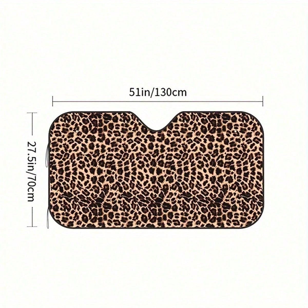 1pc Unique Leopard Pattern Printed Car Windshield Sunshade, Vehicle Sun Protection Shield UV Reflector To Keep Car Cool