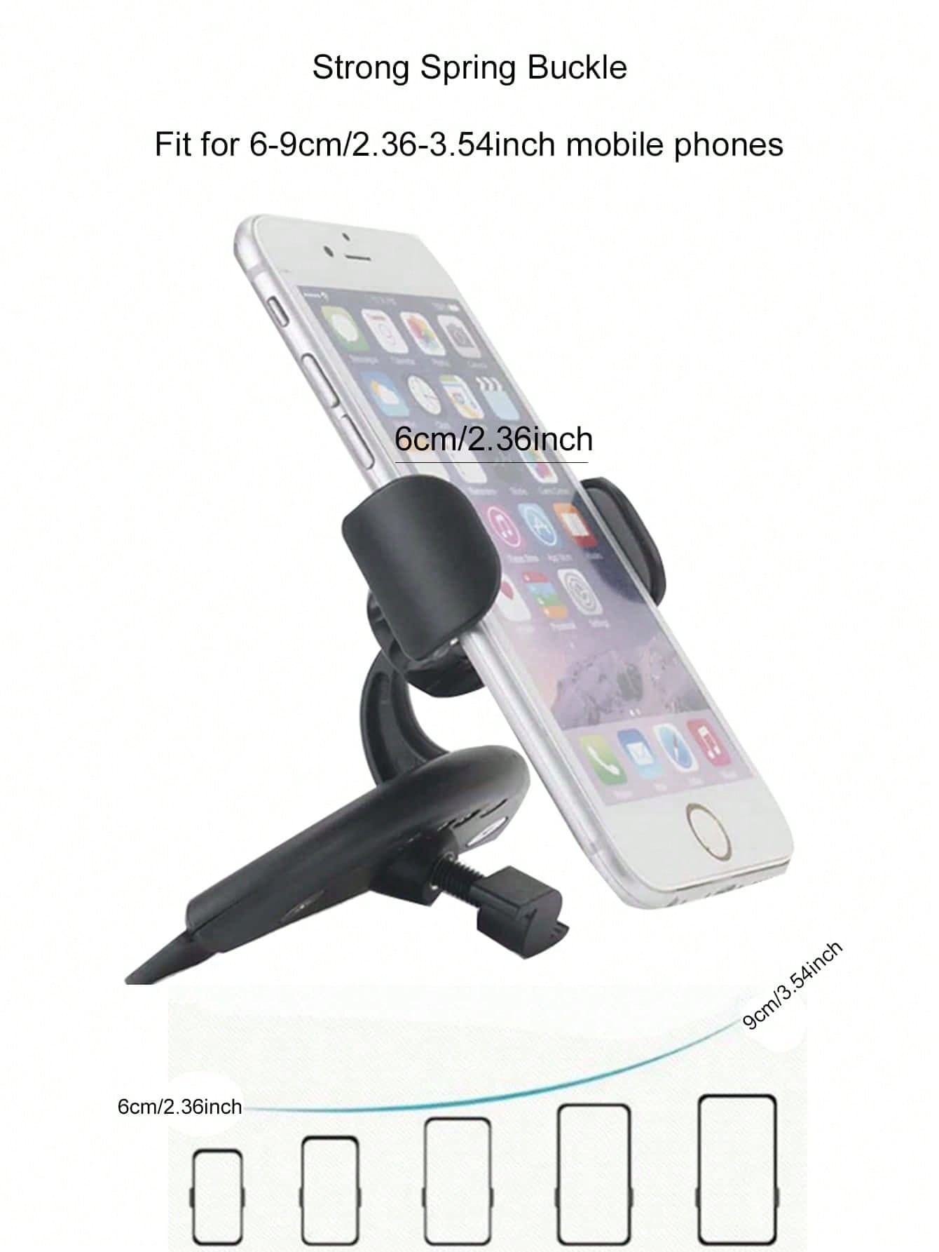 1pc Universal Car CD Slot Phone Holder, Air Vent Navigation Phone Mount, Adjustable & Stable, Suitable For All Smartphones Car Interior Accessory