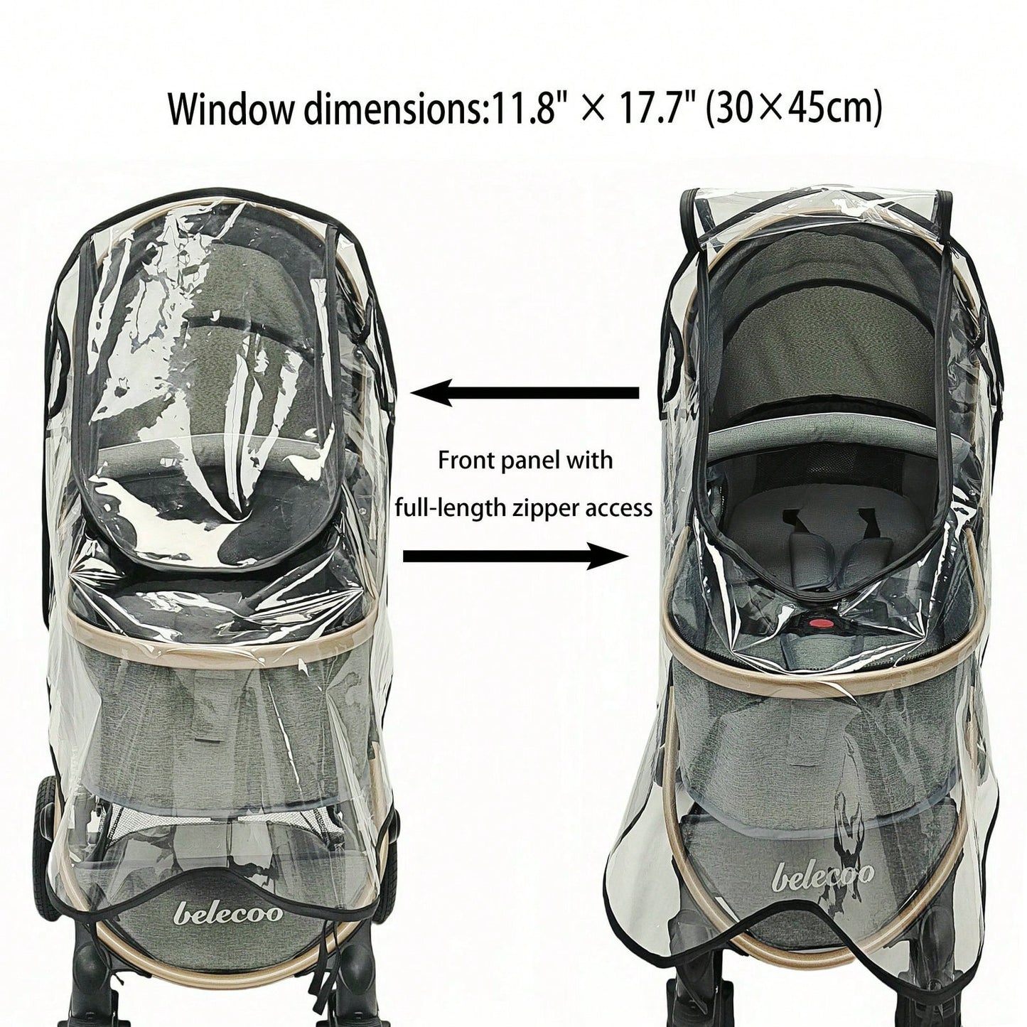 1pc Universal Travel Windproof Breathable Baby Stroller Rain Cover, Transparent Baby Stroller Rain Cover, Baby Stroller Accessories, Suitable For Rainy Days