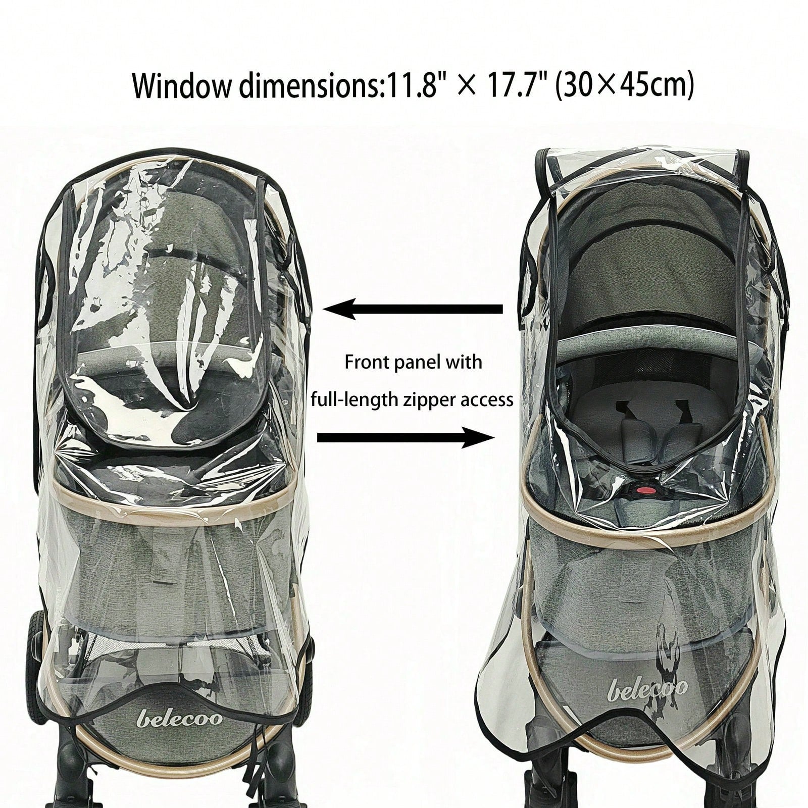 1pc Universal Travel Windproof Breathable Baby Stroller Rain Cover, Transparent Baby Stroller Rain Cover, Baby Stroller Accessories, Suitable For Rainy Days