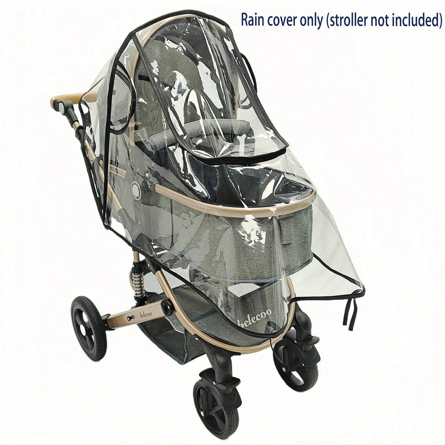 1pc Universal Travel Windproof Breathable Baby Stroller Rain Cover, Transparent Baby Stroller Rain Cover, Baby Stroller Accessories, Suitable For Rainy Days