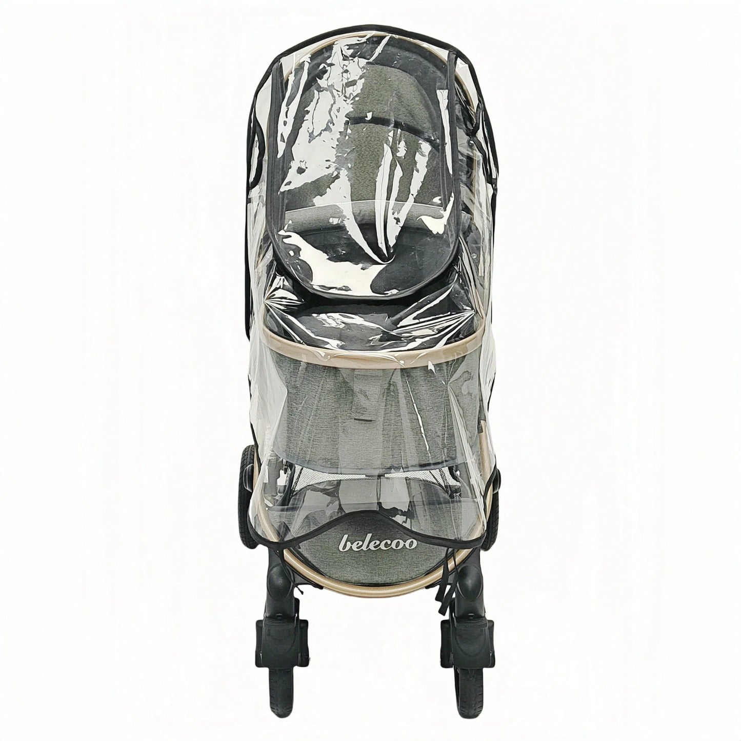 1pc Universal Travel Windproof Breathable Baby Stroller Rain Cover, Transparent Baby Stroller Rain Cover, Baby Stroller Accessories, Suitable For Rainy Days
