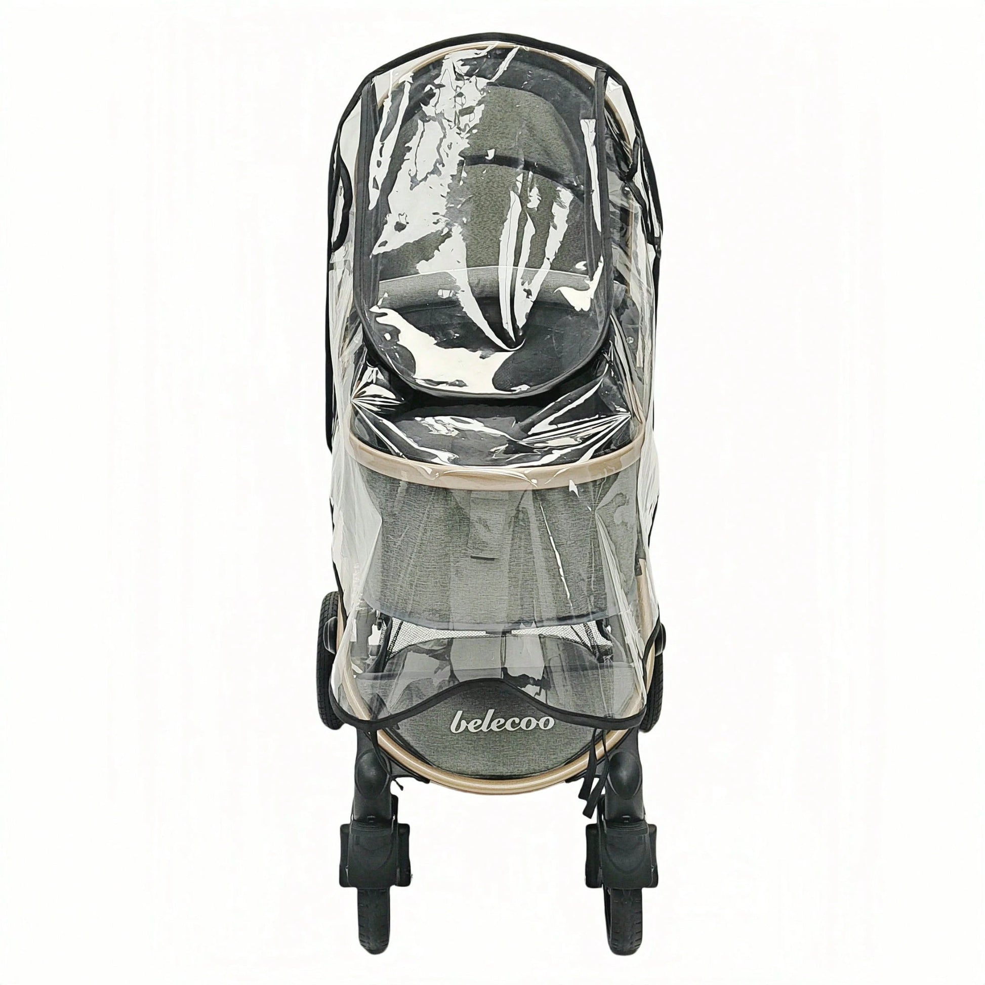 1pc Universal Travel Windproof Breathable Baby Stroller Rain Cover, Transparent Baby Stroller Rain Cover, Baby Stroller Accessories, Suitable For Rainy Days