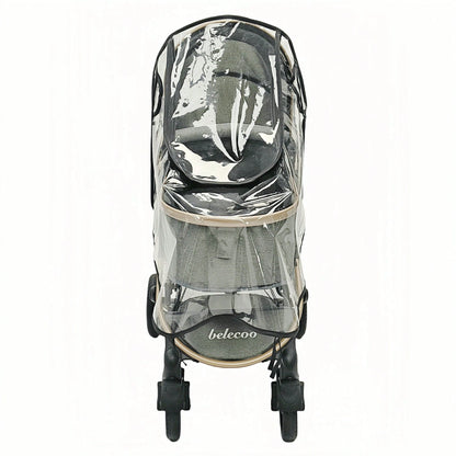 1pc Universal Travel Windproof Breathable Baby Stroller Rain Cover, Transparent Baby Stroller Rain Cover, Baby Stroller Accessories, Suitable For Rainy Days