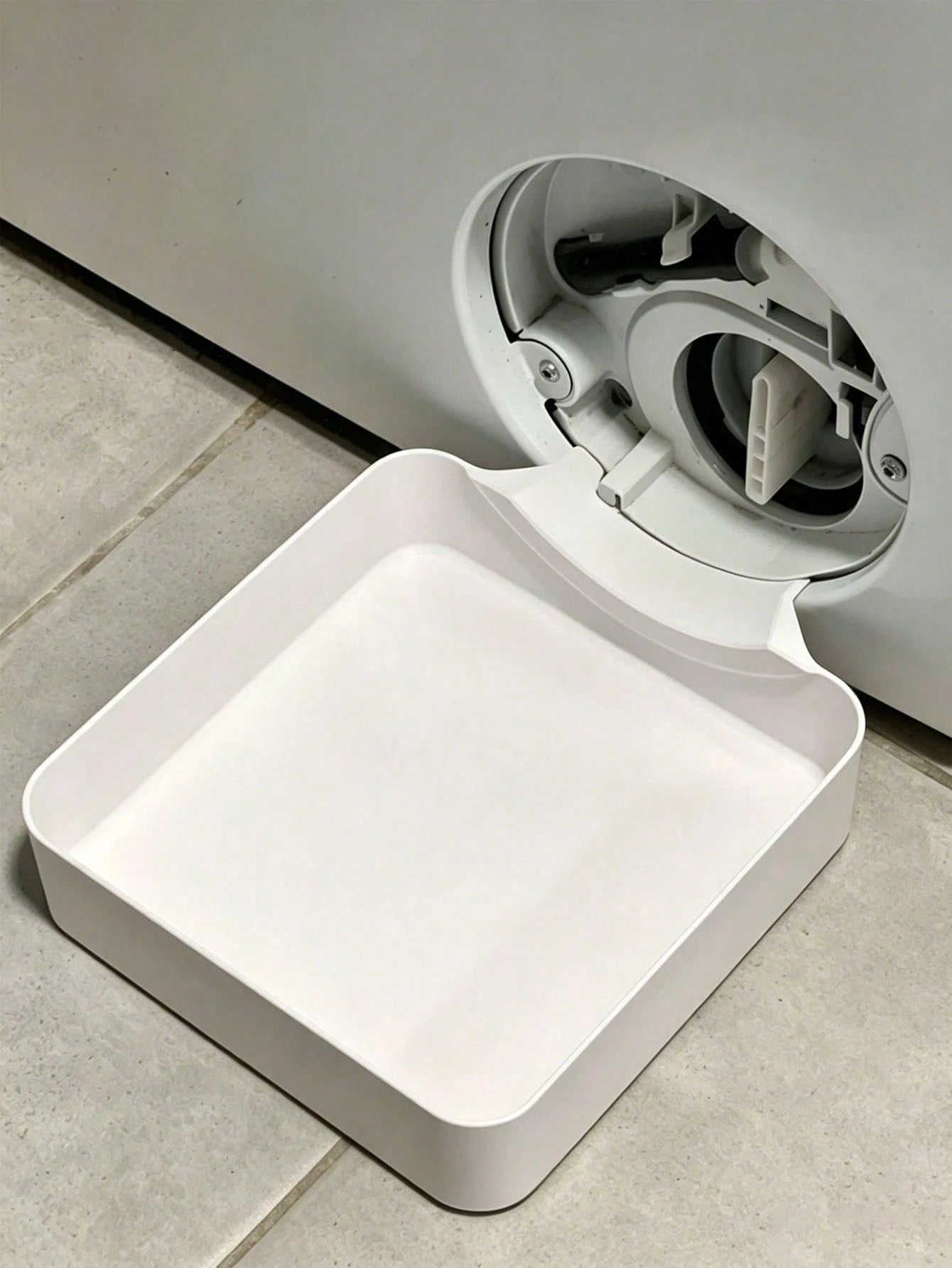 1pc Washing Machine Drain Tray With Opening Rotator, Universal Drainage Design, Ideal Water Collection Pan, Portable Leak-Proof Washer/Dryer Tray, Non-Slip Waterproof Drip Tray With Raised Edges To Pr