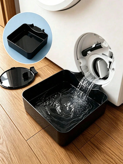 1pc Washing Machine Drain Tray With Opening Rotator, Universal Drainage Design, Ideal Water Collection Pan, Portable Leak-Proof Washer/Dryer Tray, Non-Slip Waterproof Drip Tray With Raised Edges To Pr