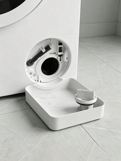 1pc Washing Machine Drain Tray With Opening Rotator, Universal Drainage Design, Ideal Water Collection Pan, Portable Leak-Proof Washer/Dryer Tray, Non-Slip Waterproof Drip Tray With Raised Edges To Pr