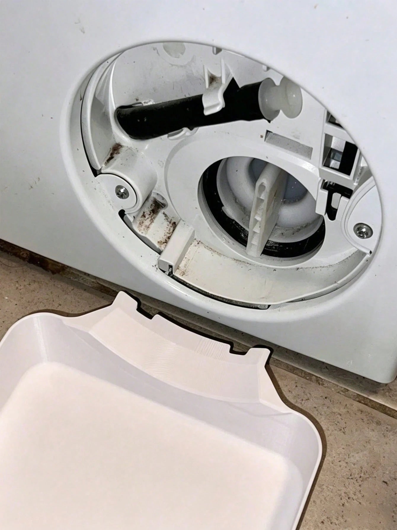 1pc Washing Machine Drain Tray With Opening Rotator, Universal Drainage Design, Ideal Water Collection Pan, Portable Leak-Proof Washer/Dryer Tray, Non-Slip Waterproof Drip Tray With Raised Edges To Pr