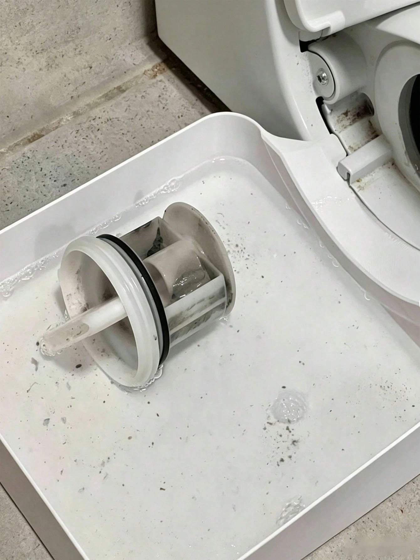 1pc Washing Machine Drain Tray With Opening Rotator, Universal Drainage Design, Ideal Water Collection Pan, Portable Leak-Proof Washer/Dryer Tray, Non-Slip Waterproof Drip Tray With Raised Edges To Pr