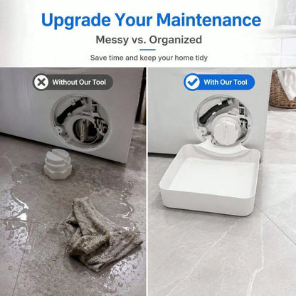 1pc Washing Machine Drain Tray With Opening Rotator, Universal Drainage Design, Ideal Water Collection Pan, Portable Leak-Proof Washer/Dryer Tray, Non-Slip Waterproof Drip Tray With Raised Edges To Pr