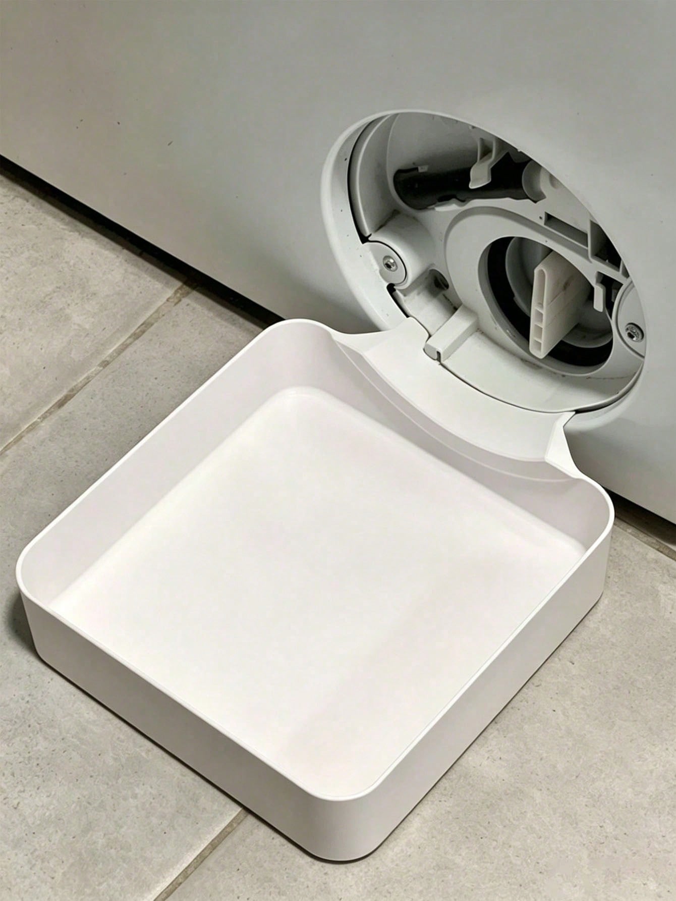 1pc Washing Machine Drain Tray With Opening Rotator, Universal Drainage Design, Ideal Water Collection Pan, Portable Leak-Proof Washer/Dryer Tray, Non-Slip Waterproof Drip Tray With Raised Edges To Pr