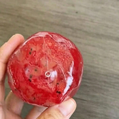 1pc Watermelon Ice Ball Squishy Toy, Sandy Texture, Anxiety Relief, ADHD Autism Fingertip Toy, Stress Relief Toy, Best Gift For Birthday, Party, Easter, Christmas, Valentine's Day, Back To School