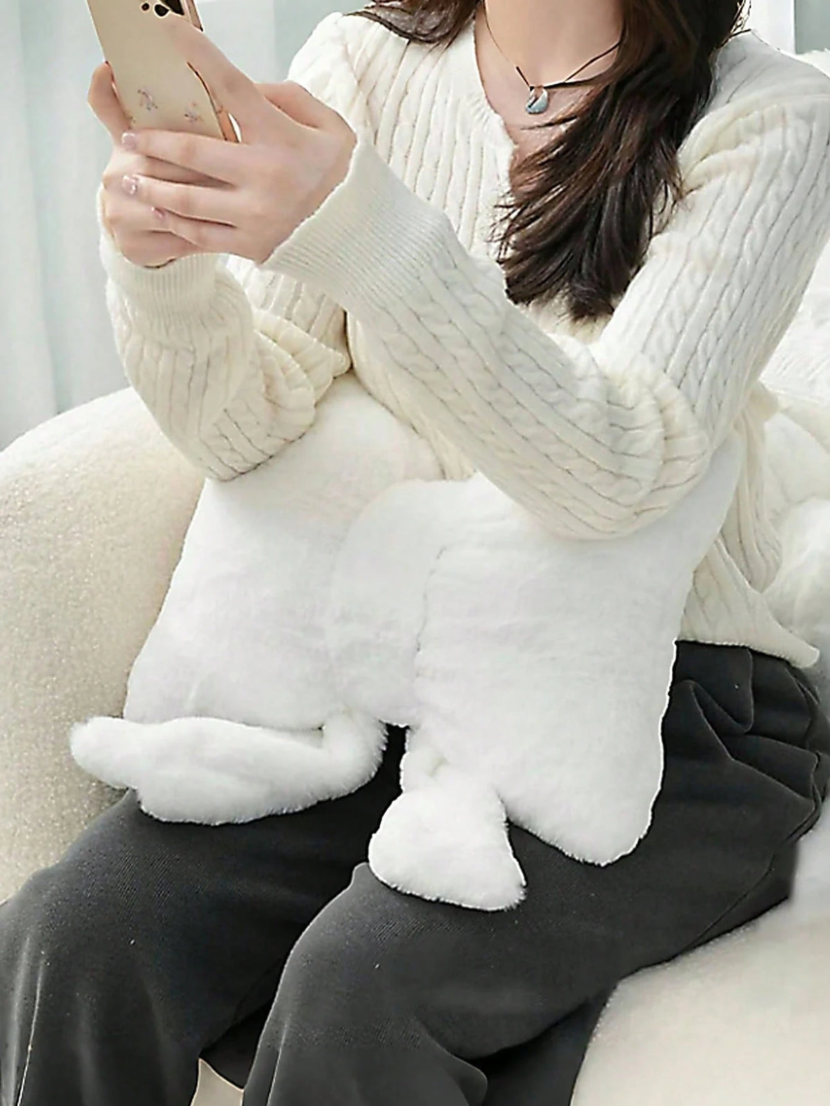1pc White Bow Decorative Throw Pillow, Soft & Cute, Suitable For Bed, Sofa, Bedroom Decor, Home Decor, Essential For Spring/Summer, Perfect Gift For Holidays, Weddings, Graduations, Birthdays For Fami