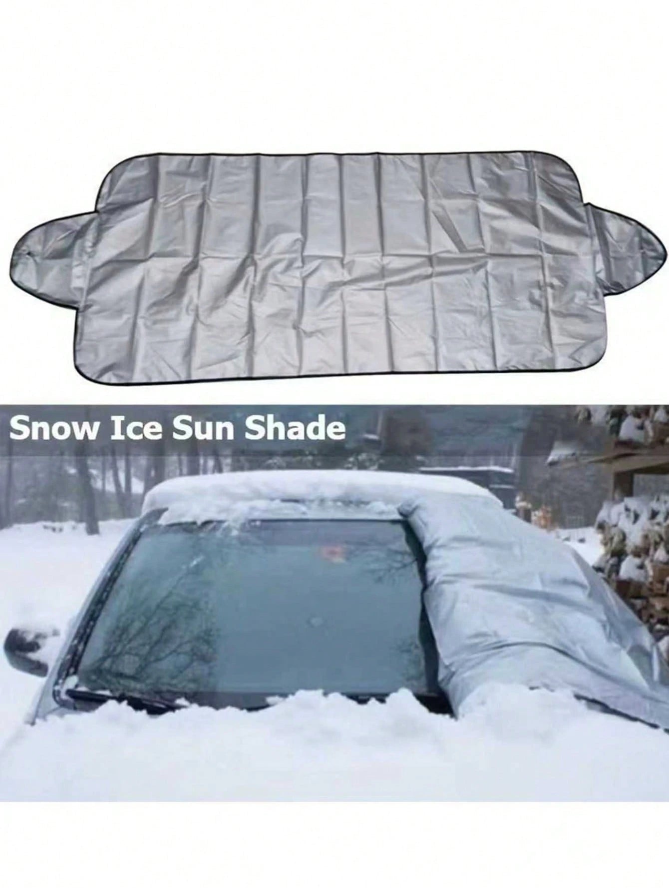 1pc Winter Car Snow Cover, Ice Cover, Summer Sun Shade, Car Window Snow Cover, Front Windshield, Car Accessories