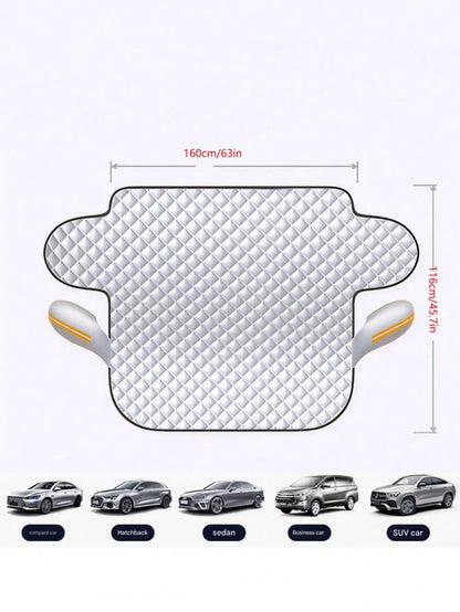 1pc Winter Car Snow Cover, Ice Cover, Summer Sun Shade, Car Window Snow Cover, Front Windshield, Car Accessories