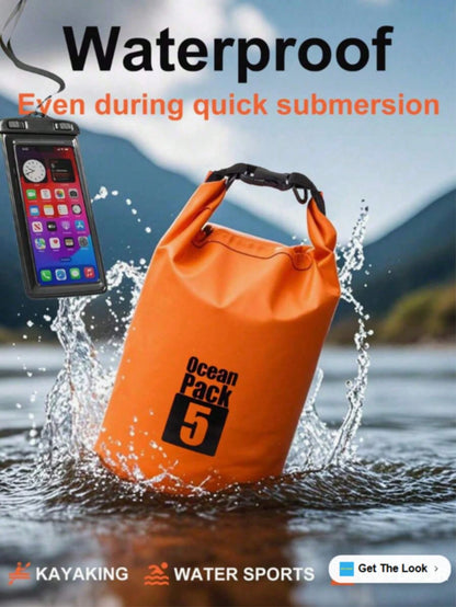 1pc Women's Latest Thickened Crossbody Bag, 2L/5L/10L/15L PVC Outdoor Sports Camouflage Waterproof Bag, Multifunctional Waterproof Pouch, Portable Swimming/River Trekking/Drifting Bag, Outdoor Sports