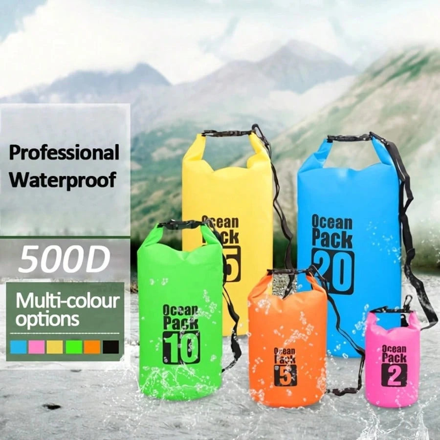 1pc Women's Latest Thickened Crossbody Bag, 2L/5L/10L/15L PVC Outdoor Sports Camouflage Waterproof Bag, Multifunctional Waterproof Pouch, Portable Swimming/River Trekking/Drifting Bag, Outdoor Sports