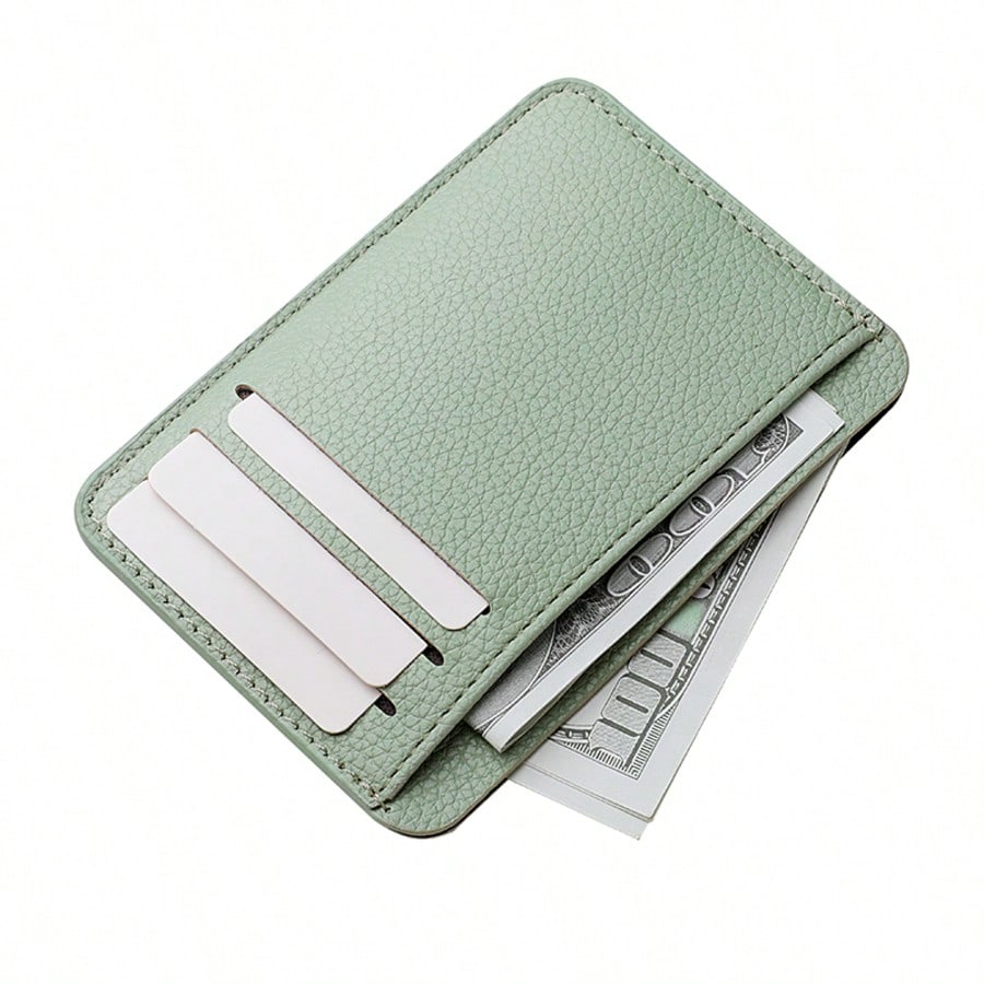 1pc Women's Solid Color PU Leather Soft Leather Multi Card Slot Credit Card Holder Fashionable Ultra-Thin Credit Card Case Wallet For Women Wallet Mini Wallet Purse Wallet Card Wallet Back To School S