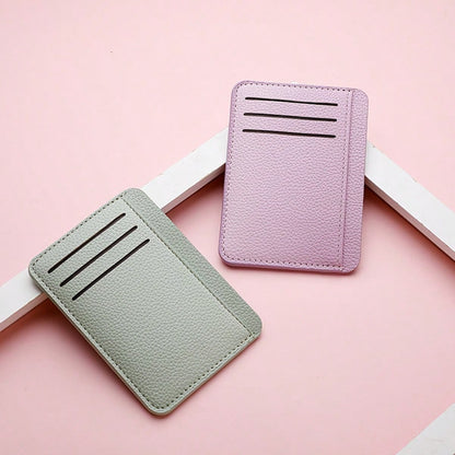 1pc Women's Solid Color PU Leather Soft Leather Multi Card Slot Credit Card Holder Fashionable Ultra-Thin Credit Card Case Wallet For Women Wallet Mini Wallet Purse Wallet Card Wallet Back To School S