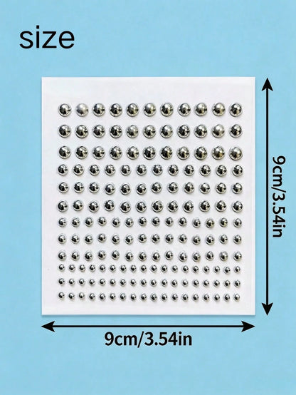 1pc Y2K Metallic Lip Stud Face Jewelry, Clip-On Nose/Eyebrow Piercing Sticker, Music Festival Party Edgy Makeup DIY