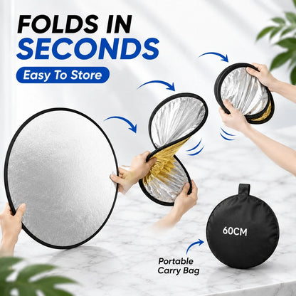 1pcs Foldable 2-In-1 Silver & Yellow Reflective Board For Photography, Soft Light Filling Light For Indoor/Outdoor Shooting Equipment