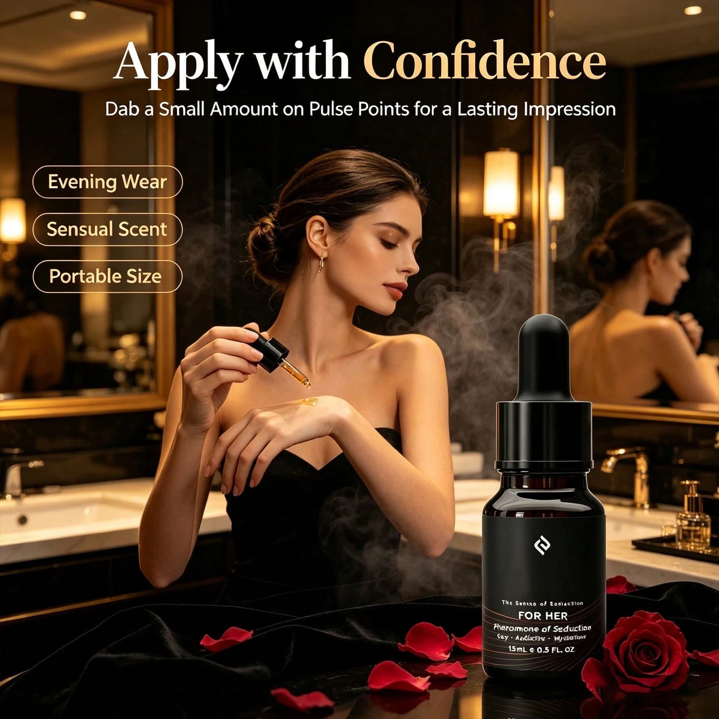 1pcs GDOA Pheromones Perfume For Women – The Original – Long-Lasting Women's Fragrances With Jasmine And Rose – Sweet & Spicy Aroma – Vegan & Cruelty-Free – 15ml/0.50 Fl.Oz,Suitable For Women's Daily