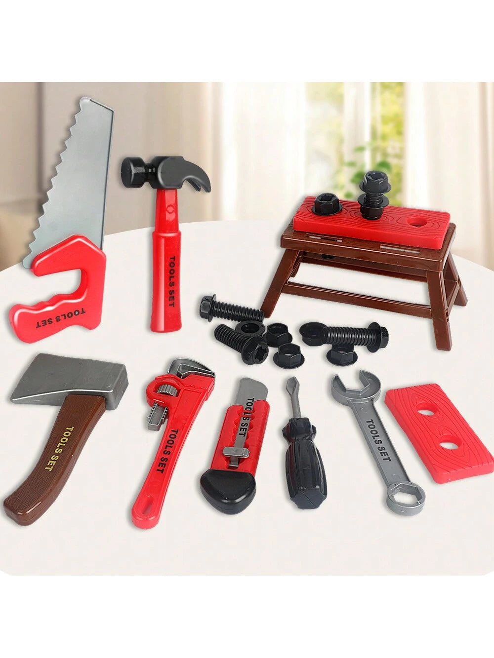 1set Boys Tool Building Set Repair Tools Box Toy, Simulated Electric Drill Screwdriver Pretend Play, Children Birthday Gift