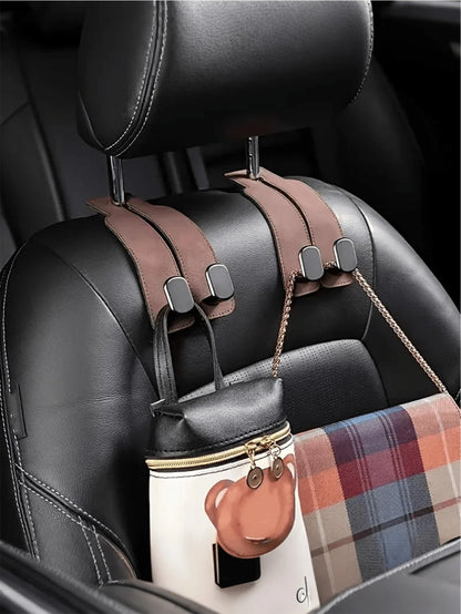 2/1pc Car Seat Hook, Creative Fashionable High-End Hook, Car Rear Seat Storage Hook Clip, Car Interior Accessory, Handbag/Wallet/Coat Hanging Rack, Car Storage Rack
