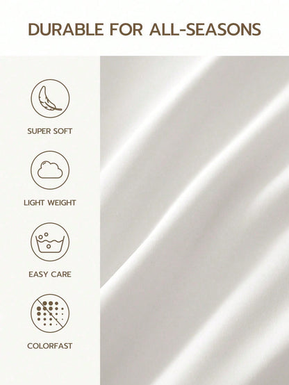 2/3 Piece Solid Color Bedding Set, Includes 1 Duvet Cover, 1/2 Pillowcases, Perfectly Fits Twin, Full, Queen, King Size Beds, Suitable For All Seasons, Oeko-Tex Certified