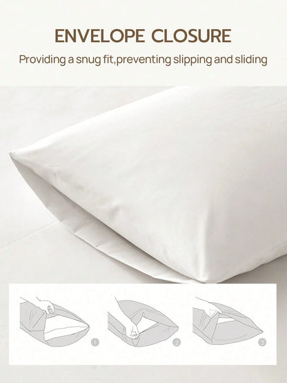 2/3 Piece Solid Color Bedding Set, Includes 1 Duvet Cover, 1/2 Pillowcases, Perfectly Fits Twin, Full, Queen, King Size Beds, Suitable For All Seasons, Oeko-Tex Certified