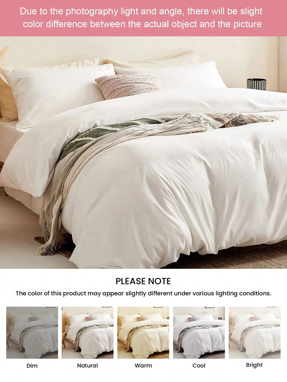 2/3 Piece Solid Color Bedding Set, Includes 1 Duvet Cover, 1/2 Pillowcases, Perfectly Fits Twin, Full, Queen, King Size Beds, Suitable For All Seasons, Oeko-Tex Certified