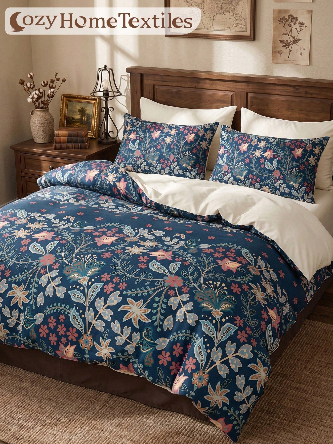 2/3pcs Bohemian Style Print Duvet Cover Set, Comforter Cover Set, Bedding Set, Cozy & Breathable, Lightweight, Anti-Pilling/Machine Washable, Room Decor, Bedroom Decor, Dorm Bedding, For All Seasons