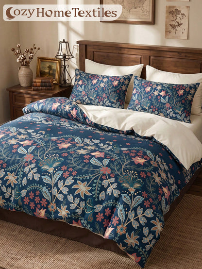 2/3pcs Bohemian Style Print Duvet Cover Set, Comforter Cover Set, Bedding Set, Cozy & Breathable, Lightweight, Anti-Pilling/Machine Washable, Room Decor, Bedroom Decor, Dorm Bedding, For All Seasons