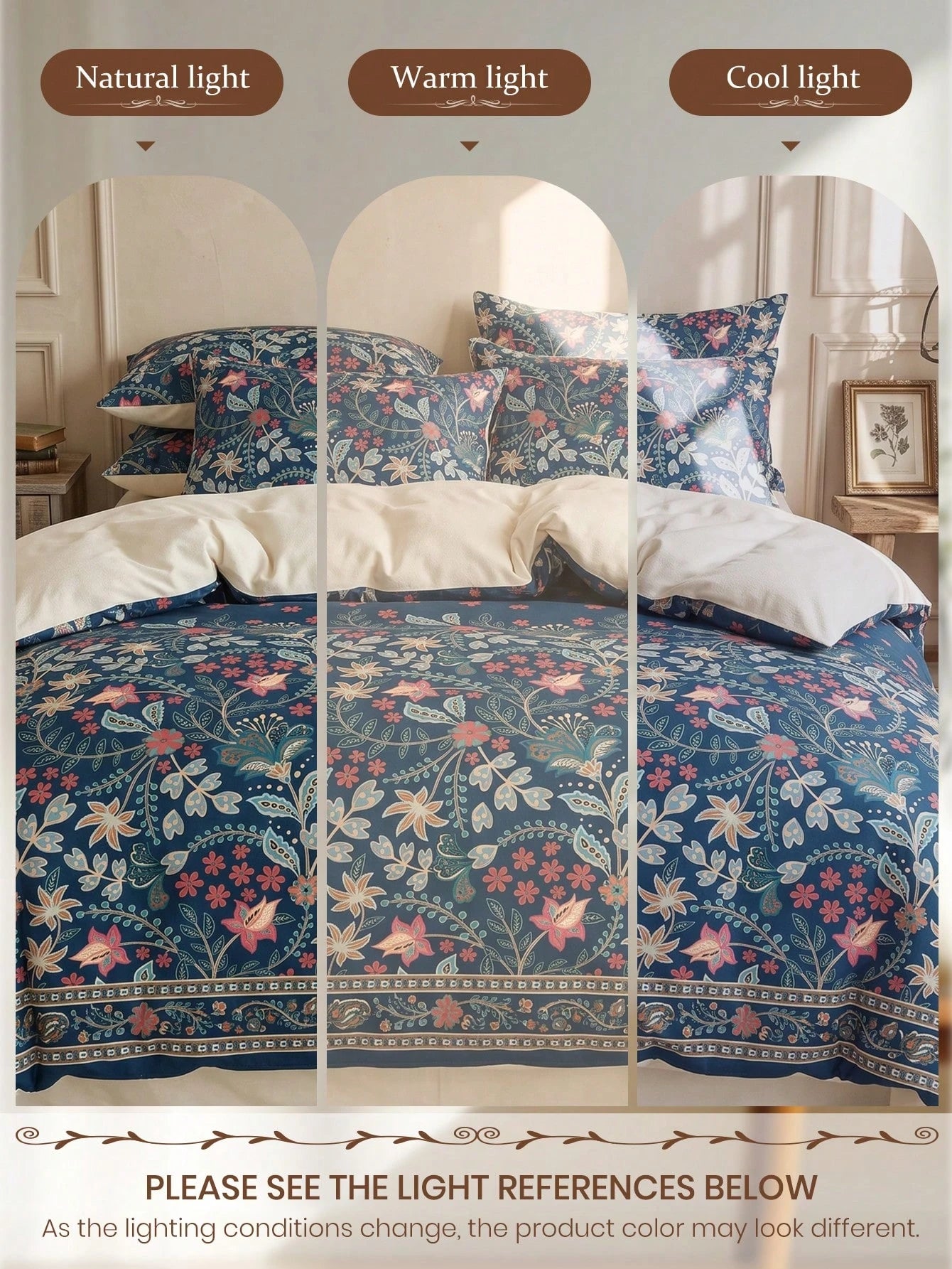 2/3pcs Bohemian Style Print Duvet Cover Set, Comforter Cover Set, Bedding Set, Cozy & Breathable, Lightweight, Anti-Pilling/Machine Washable, Room Decor, Bedroom Decor, Dorm Bedding, For All Seasons