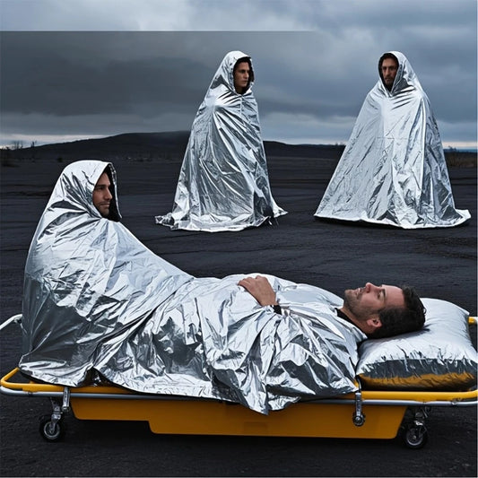 2/4/6pcs Extra Large Emergency Survival Blanket, 210*130cm- High-Strength Thermal Insulation Lightweight Aluminum Foil, Essential For Extreme Cold Weather Survival, Portable And Convenient, Suitable