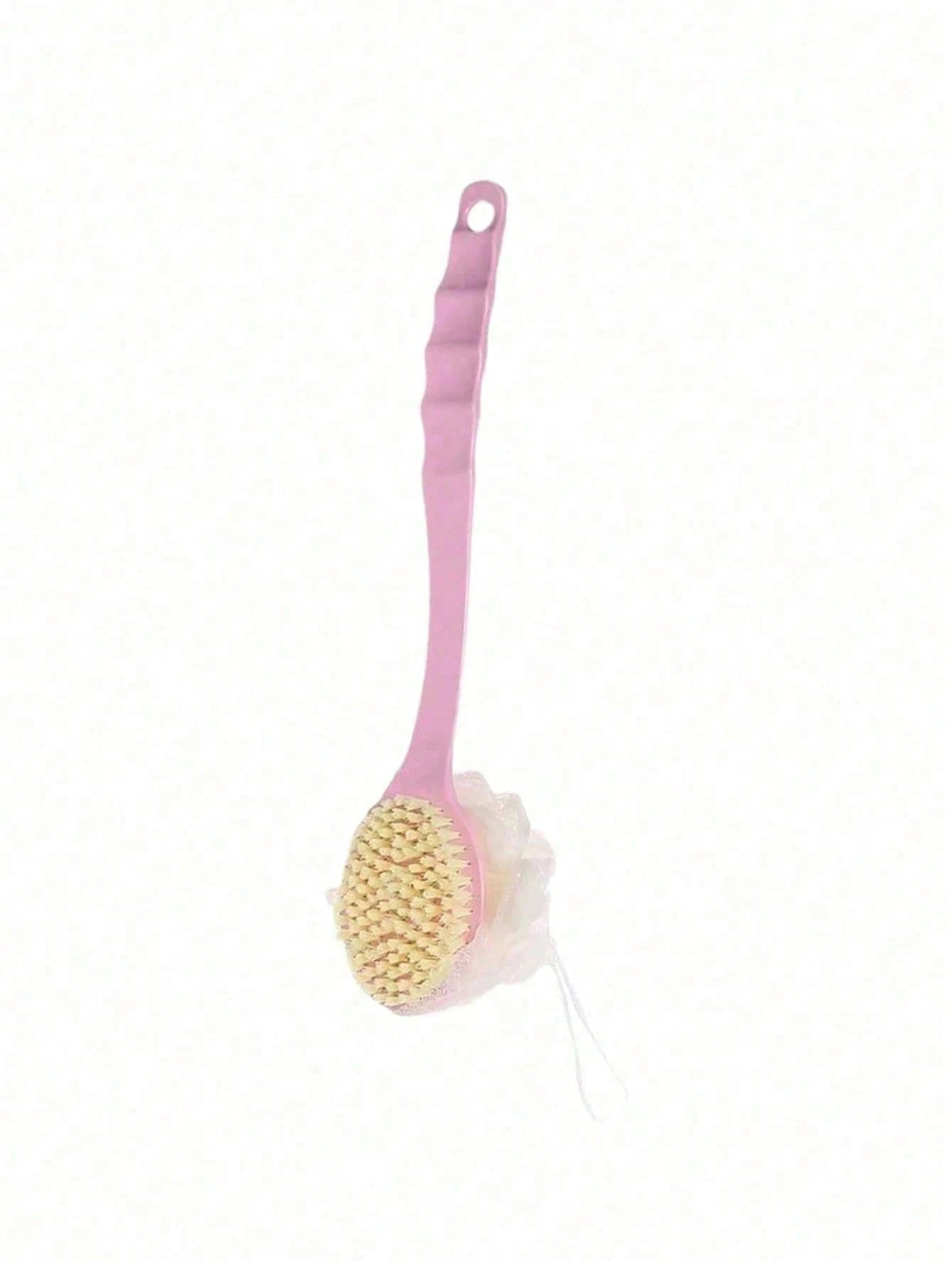 2-In-1 Long Handle Bath Brush Set, Includes Bath Sponge, Soft Bristle Massage Brush, Exfoliating Brush, Long Handle Shower Brush, Multi-Function Back Scrubber And Bathing Brush