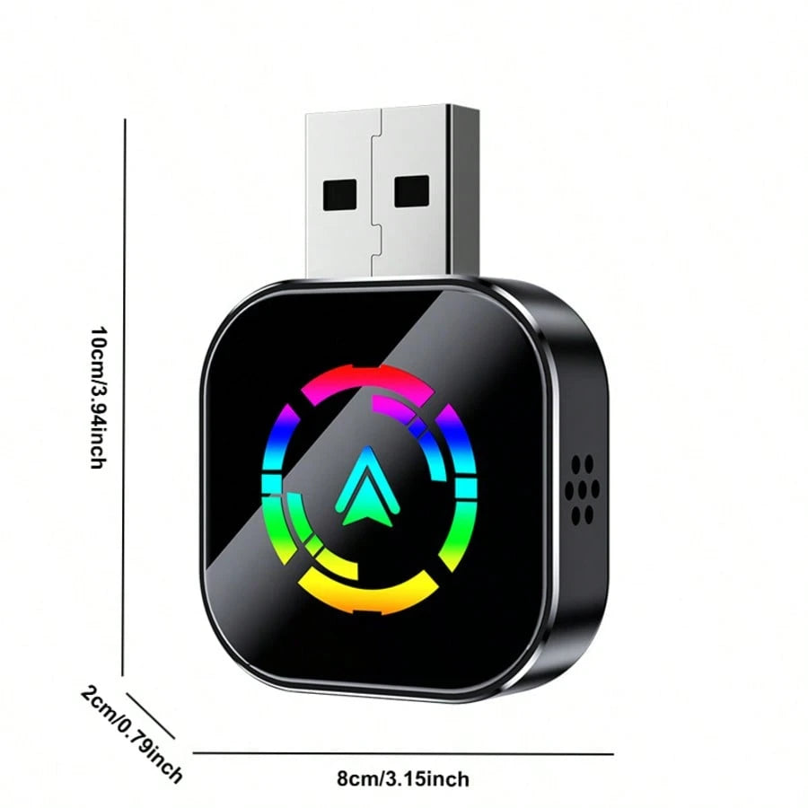2 In 1 Mini Wireless CarPlay & Android Auto Wireless Adapter, Wireless Car Screen Adapter:Easily Upgrade Wired CarPlay To Unwired Connection, Includes USB-A To USB-C Dongle, Plug & Play For IOS 10 An