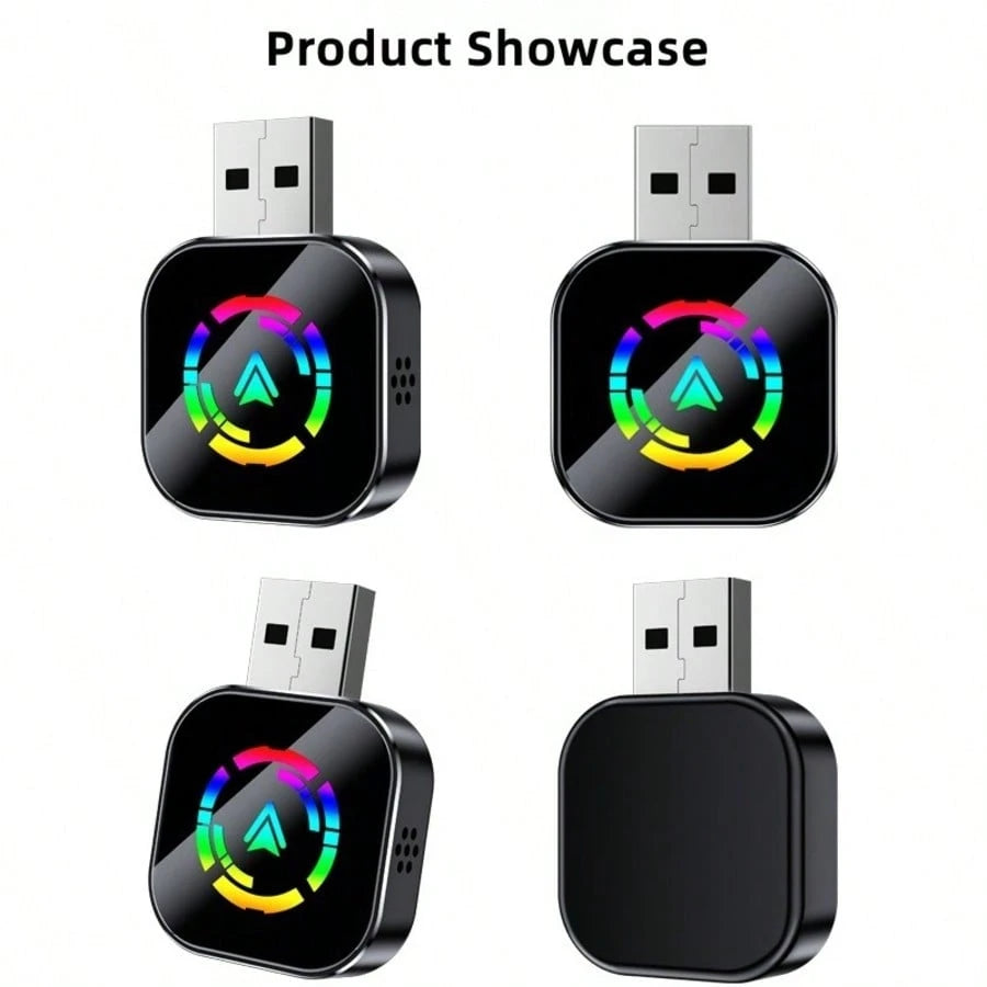 2 In 1 Mini Wireless CarPlay & Android Auto Wireless Adapter, Wireless Car Screen Adapter:Easily Upgrade Wired CarPlay To Unwired Connection, Includes USB-A To USB-C Dongle, Plug & Play For IOS 10 An