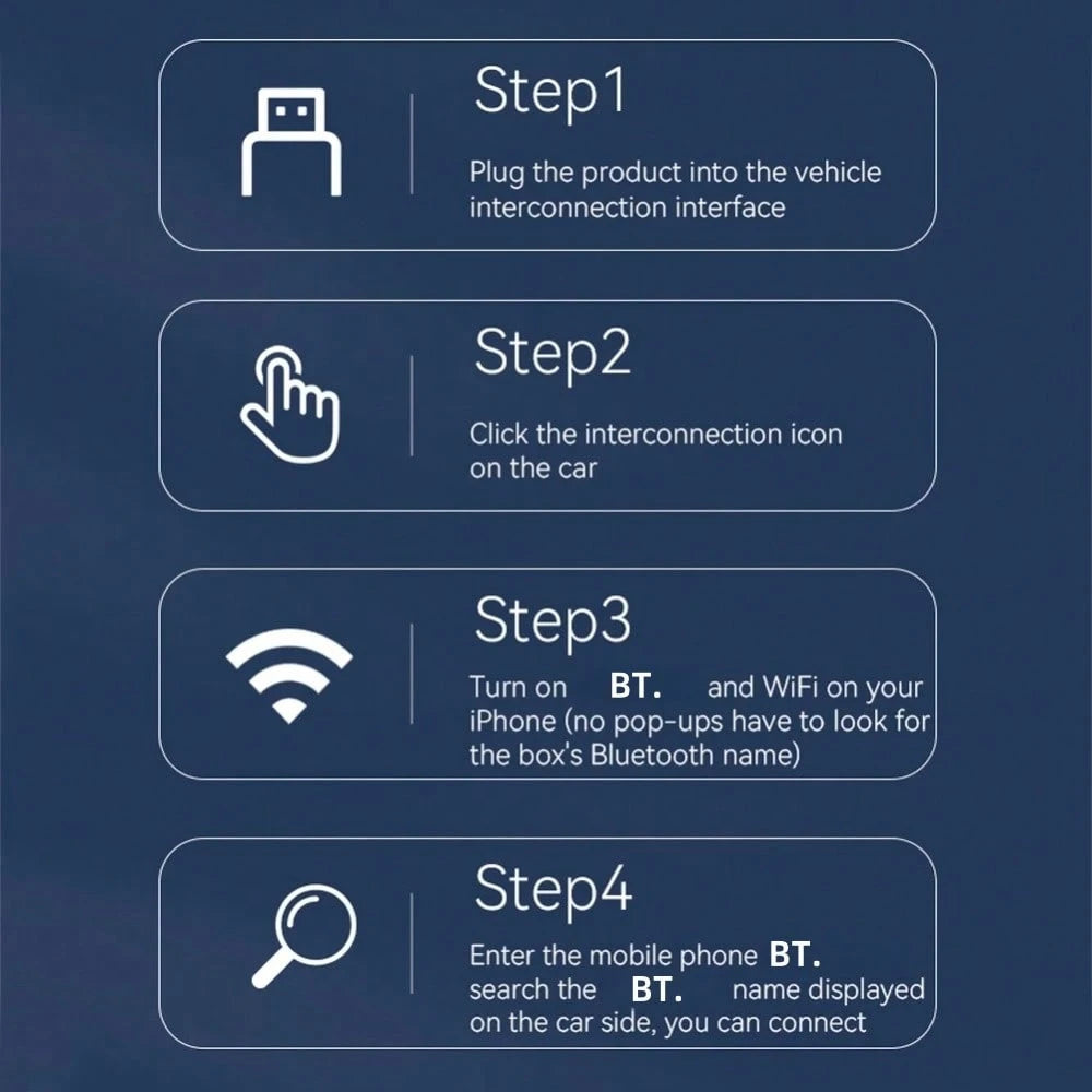 2 In 1 Mini Wireless CarPlay & Android Auto Wireless Adapter, Wireless Car Screen Adapter:Easily Upgrade Wired CarPlay To Unwired Connection, Includes USB-A To USB-C Dongle, Plug & Play For IOS 10 An
