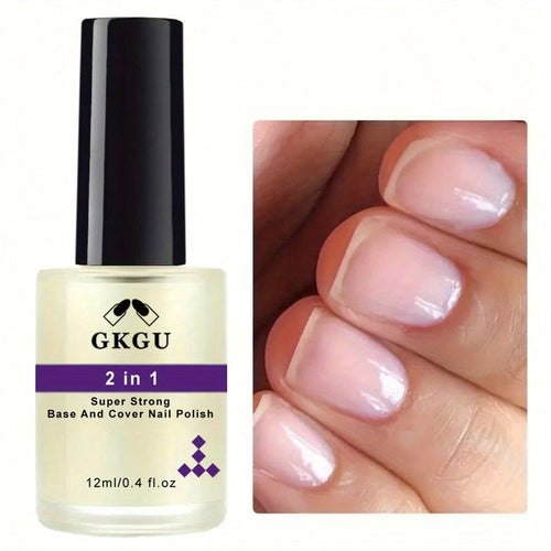 2-In-1 Nail Strengthener, Hardener, Polisher 12ml, Helps Prevent Nail Splitting, Breaking, Fragility, Cracking, Damage, Cracks, Provides Protection For Stronger Nails